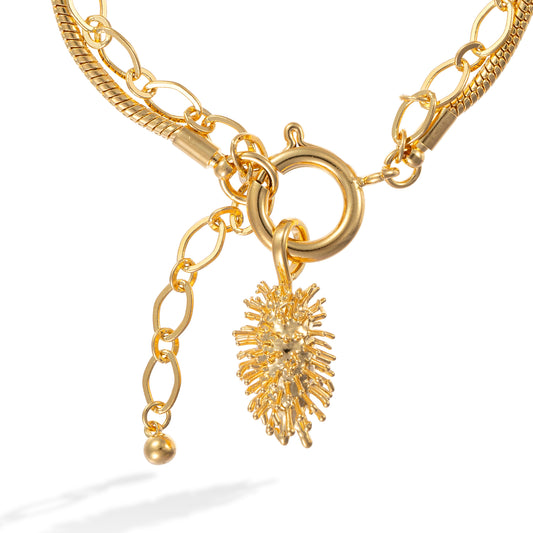 Pulseira Carrapicho Corrente Dupla