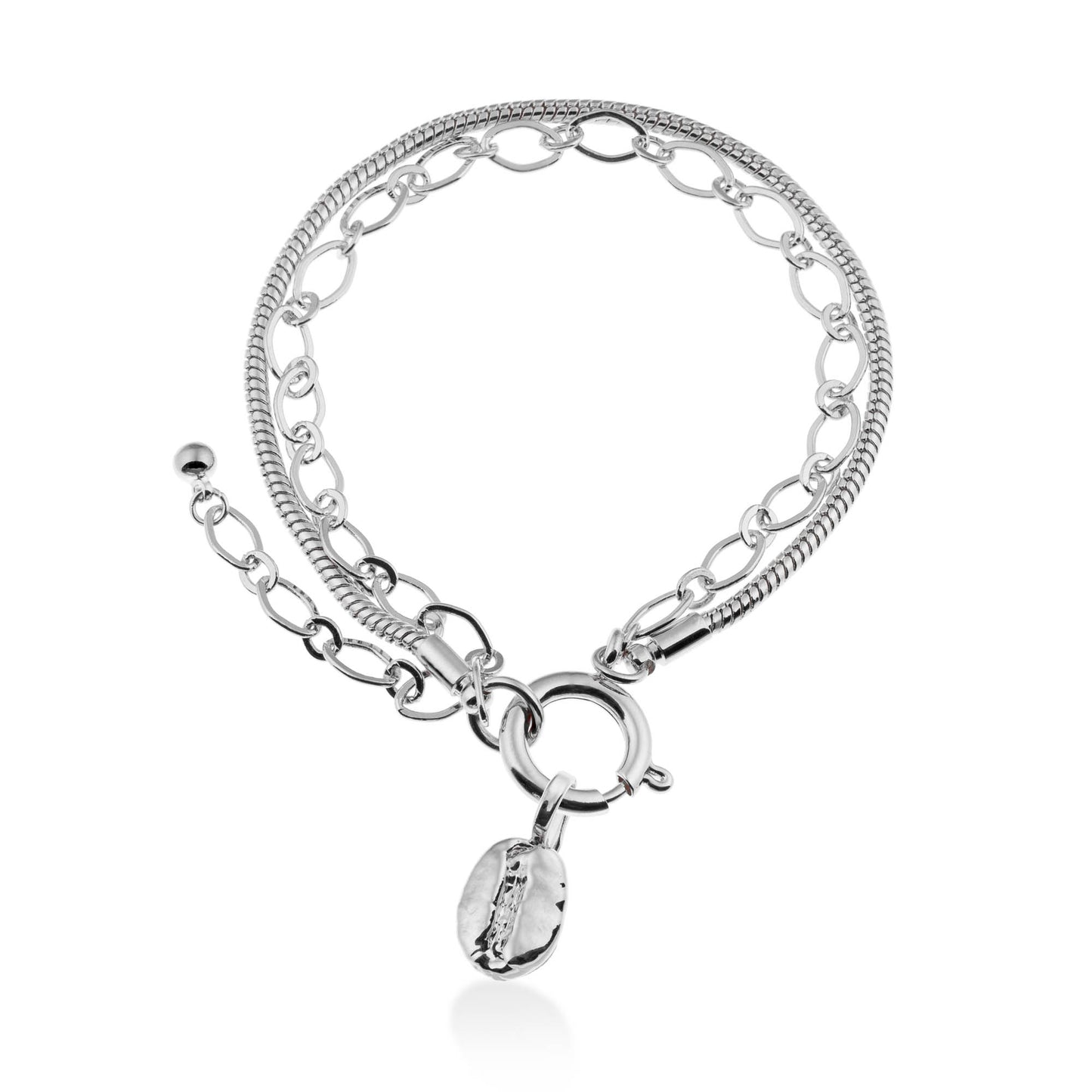 Pulseira Café Corrente Dupla