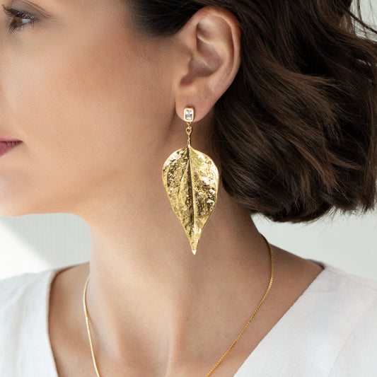 Brinco Folha Mini Antúrio