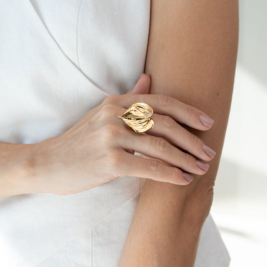 Anel Flor Mini Antúrio