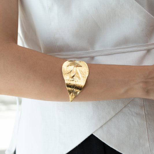 Pulseira Folha Mini Antúrio Aro